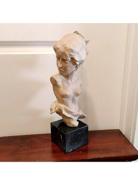 Heath King Clay Sculpture 1984 "Suddenly" Bust Signed Limited Edition 19/100